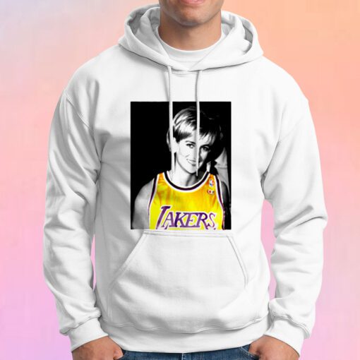 Princess Diana Wearing Los Angeles LA Lakers Jersey Hoodie