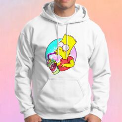 Psychedelic Bart Simpson Trippy Cartoon Funny Vector Art Hoodie