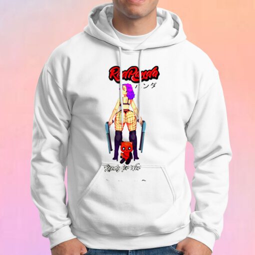 Red Panda Ready for War Anime Hoodie