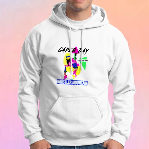 Retro Vintage Gaper Day 1991 Whistler Ski Hoodie