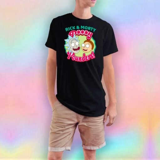 Rick And Morty Pussy Pounders Funny Vintage tee T Shirt