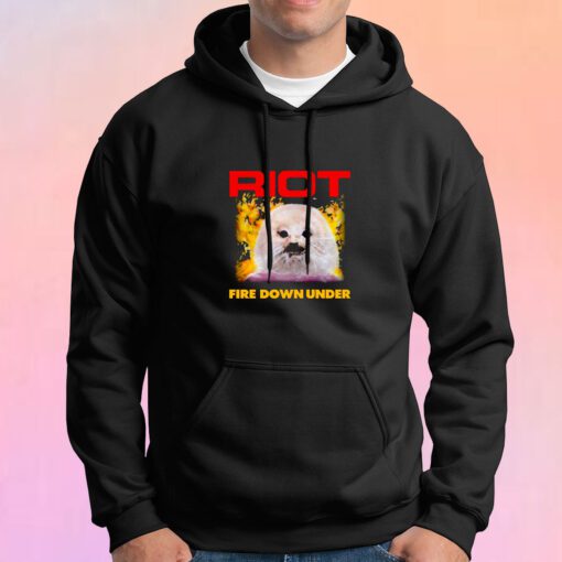 Riot Fire Down Under Heavy Metal Running Wild Hoodie