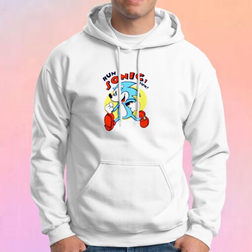 Run Sonic The Hedgehog Cartoon Hoodie