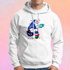 Santa Sitting Toilet New England Patriots Hoodie