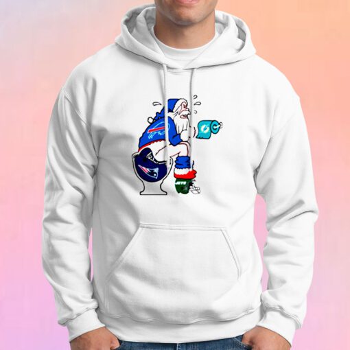 Santa Sitting Toilet New England Patriots Hoodie