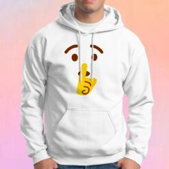 Shh Shushing Face Emoji Hoodie