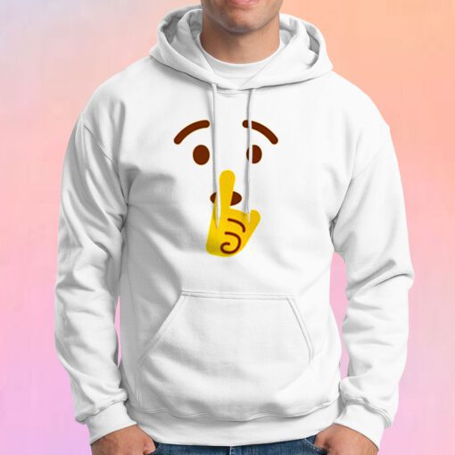 Shh Shushing Face Emoji Hoodie