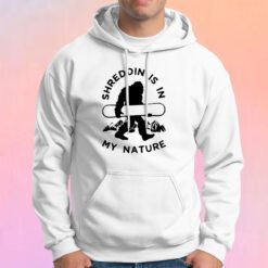 Shreddin Ape Man Snowboarder Hoodie