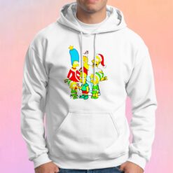 Simpsons Christmas Family and Homer With Beer Hoodie