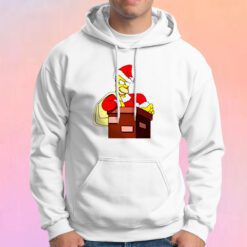 Simpsons Christmas Homer Santa Climbs Into The Chimney Hoodie