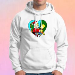 Simpsons Christmas Homer Santa and Bart Hoodie
