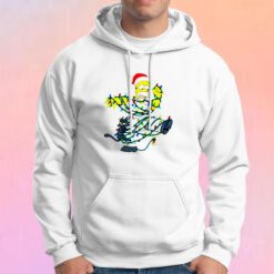 Simpsons Christmas Homer Simpson Tangled In A Garland Hoodie