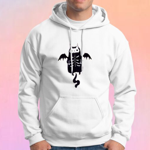Skeleton Bat Cat Halloween Hoodie