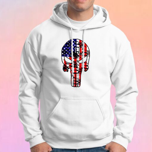 Skull American Flag Hoodie