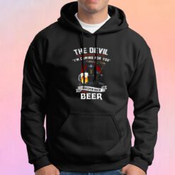 Skull Devil Larger Alcohol Biker Hoodie