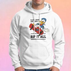 Donald Duck Slash Crind And Carve Rip It All Hoodie