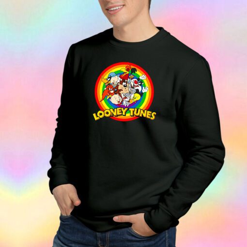Funny Looney Tunes Pride Group Shot Rainbow Sweatshirt