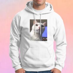 Funny White cat Hoodie