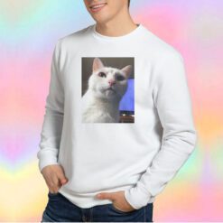 Funny White cat Sweatshirt