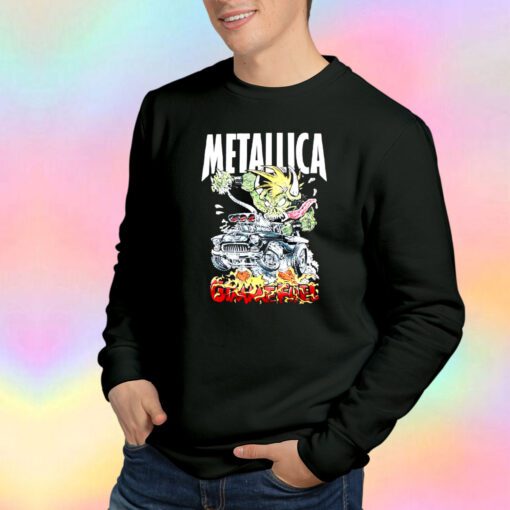 Metallica Gimme Fuel Drag Racer Vintage Sweatshirt