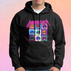 Metallica Splattered Skulls Grid Girls Vintage Hoodie