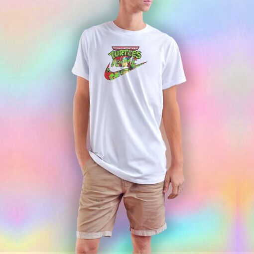 Nike x teenage mutant parody T Shirt