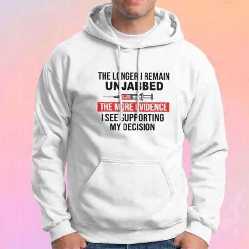 The longer I remain unjabbed unisex Hoodie