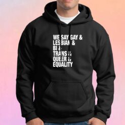 We Say Gay Lesbian Bi Trans Queer Equality Hoodie