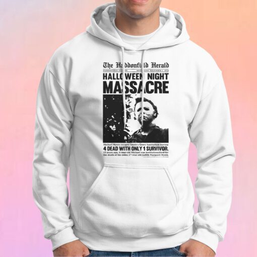 Halloween Haddonfield Herald Headline Hoodie