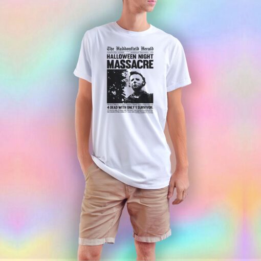 Halloween Haddonfield Herald Headline T Shirt
