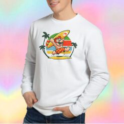 Retro Super Mario Surf Bech Sweatshirt