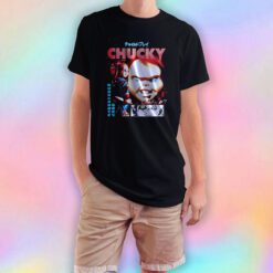 Childs Play Chucky Collage Boyfriend Fit Girls T Shirt