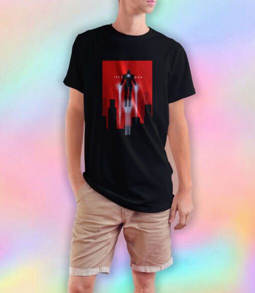 Flying Silhouette Iron Man T Shirt