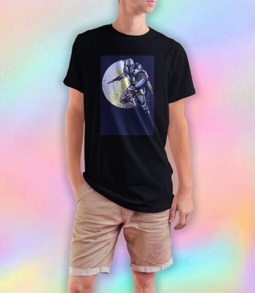 Full Moon The Mandalorian Star Wars T Shirt