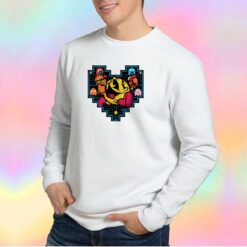 Game Pac Man Hearts Sweatshirt