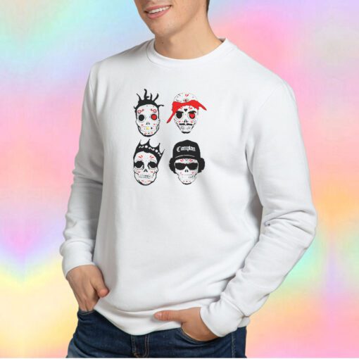 RIP MCs Gangsta Rapper Sugar Skull Sweatshirt