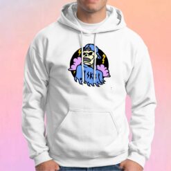 Skater Skeleton with Storm Clouds Hoodie