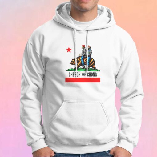 Cheech and Chong California Republic Flag Hoodie