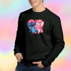 Disney Stitch And Angel Kissin Sweatshirt