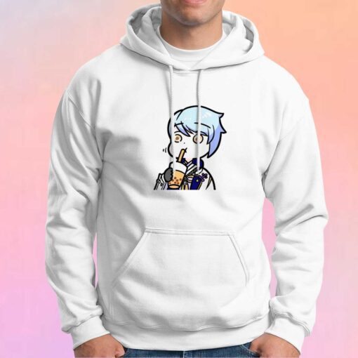 Genshin Impact Ayato boba chibi Anime Hoodie