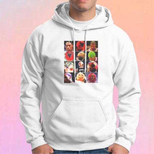 Hairstyles Of The Worm Dennis Rodman Hoodie