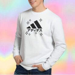 Japanese Writing Adidas Logo tee Sweatshirt