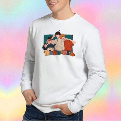 chainsaw man and family Sweatshirt
