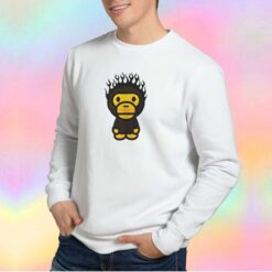 A Bathing Ape Baby Milo Fire Head Sweatshirt