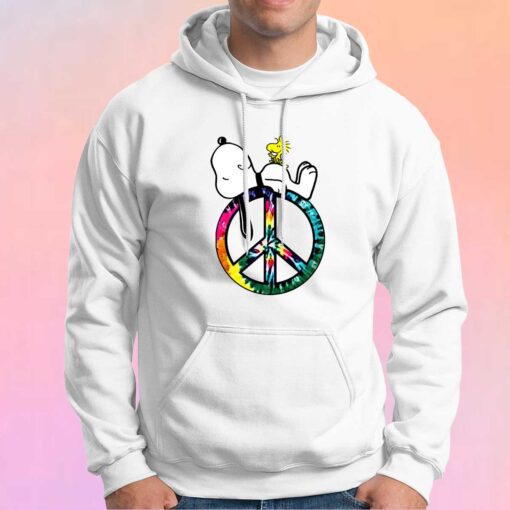 Peace And Love Hippie Sleeping Snoopy Hoodie
