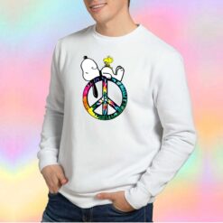 Peace And Love Hippie Sleeping Snoopy Sweatshirt