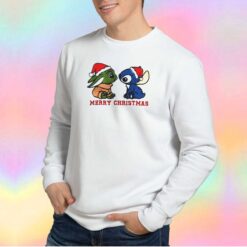 Beby Yoda And Lilo Mery Christmas Sweatshirt