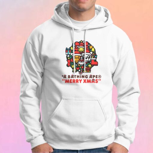 Funny A bathing Ape Merry Xmas Hoodie