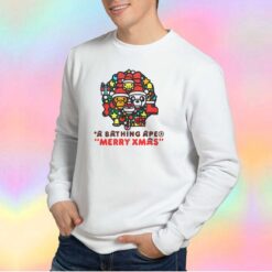 Funny A bathing Ape Merry Xmas Sweatshirt