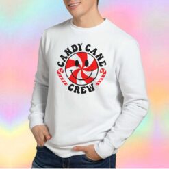 Funny Candy Cane Crew Graphic Sweatshirt